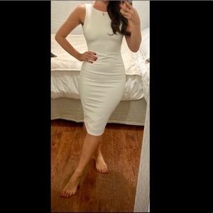Lulus White Backless Midi Dress sz Small